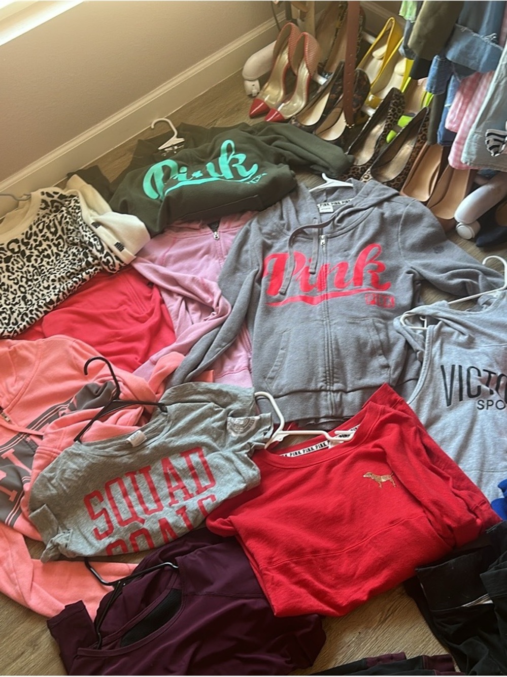 Victoria's Secret PINK Girls' Gray Zip Hoodie with Pink Script